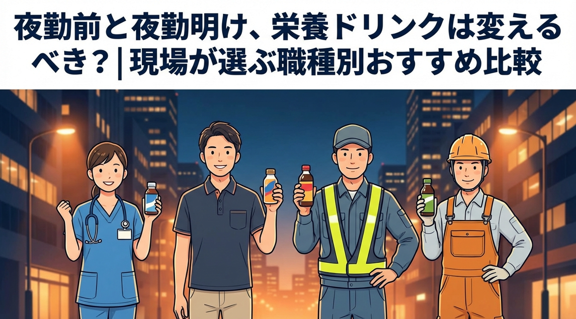 夜勤前と夜勤明け、栄養ドリンクは変えるべき？｜現場が選ぶ職種別おすすめ比較
