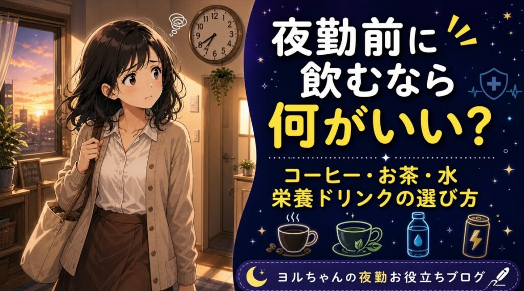 夜勤前に飲むなら何がいい？コーヒー・お茶・水・栄養ドリンクの選び方