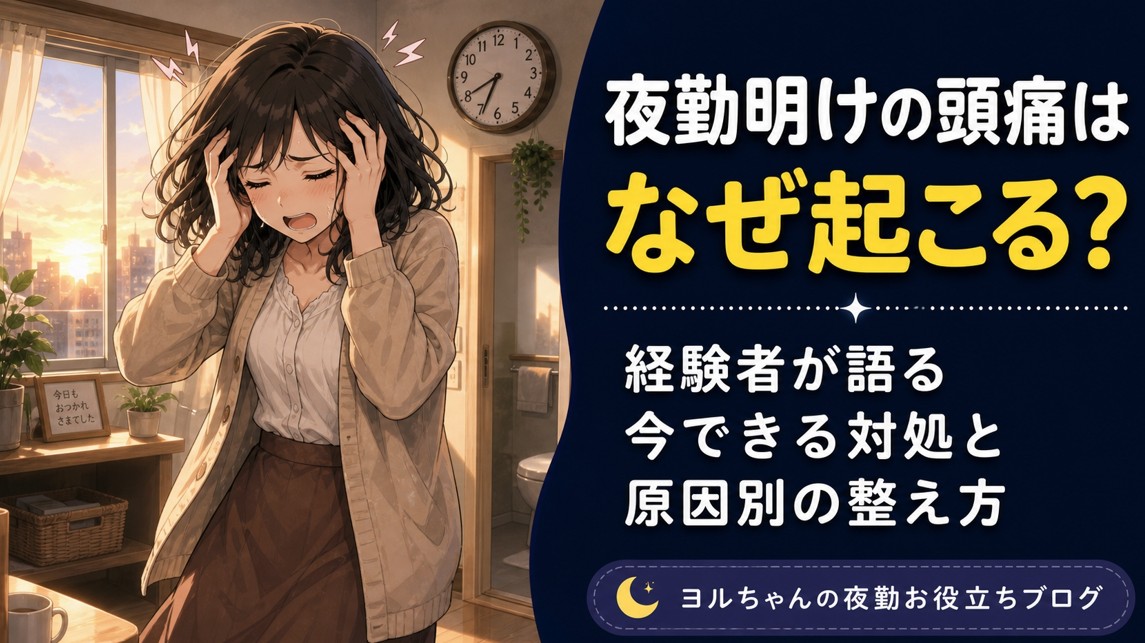夜勤明けの頭痛はなぜ起こる？経験者が語る今できる対処と原因別の整え方