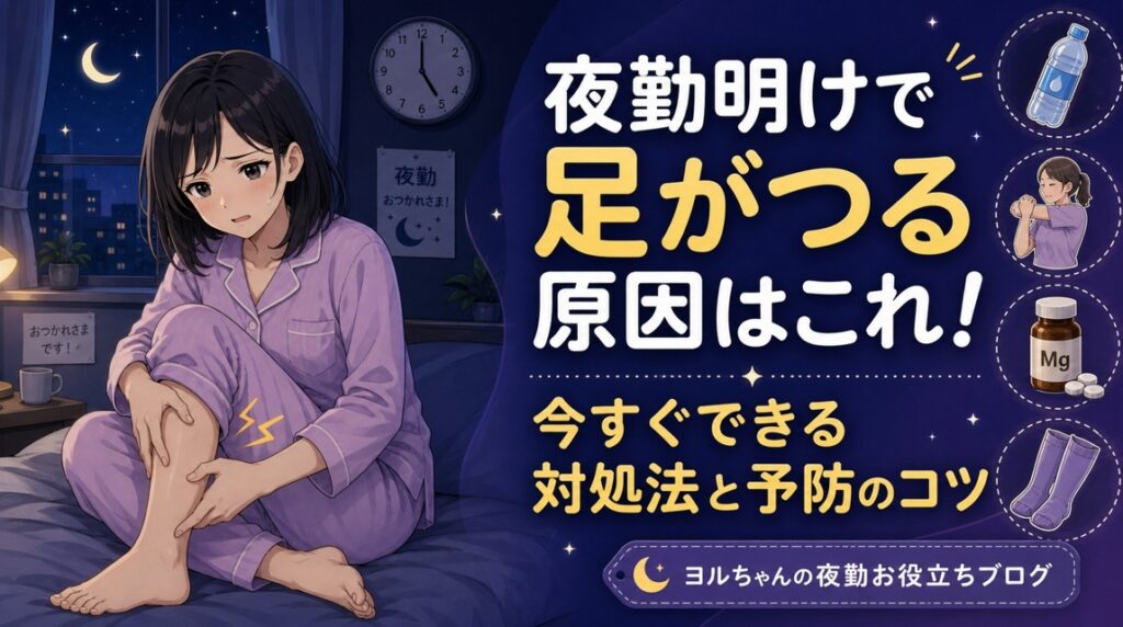 夜勤明けで足がつる原因はこれ!今すぐできる対処法と予防のコツ