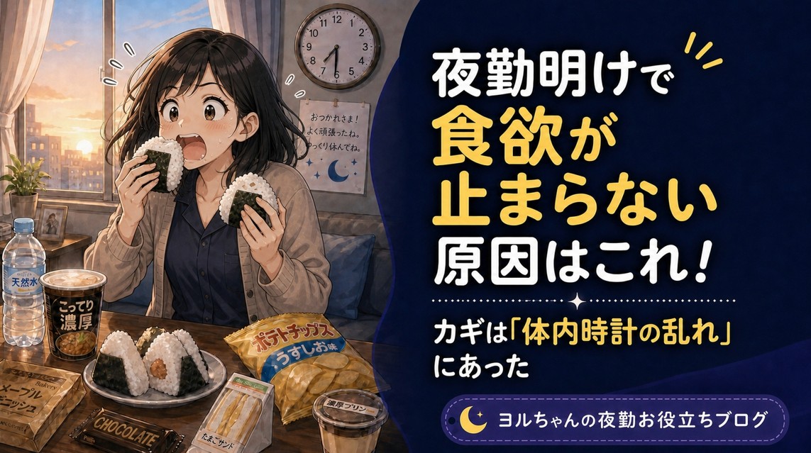 夜勤明けで食欲が止まらない原因はこれ！カギは「体内時計の乱れ」にあった